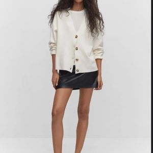 MANGO cream cardigan